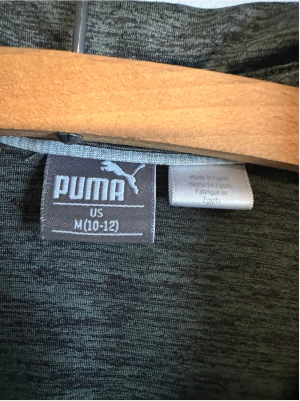 Boys Puma Polo Shirt Medium Size 10 Green Heathered Short Sleeve